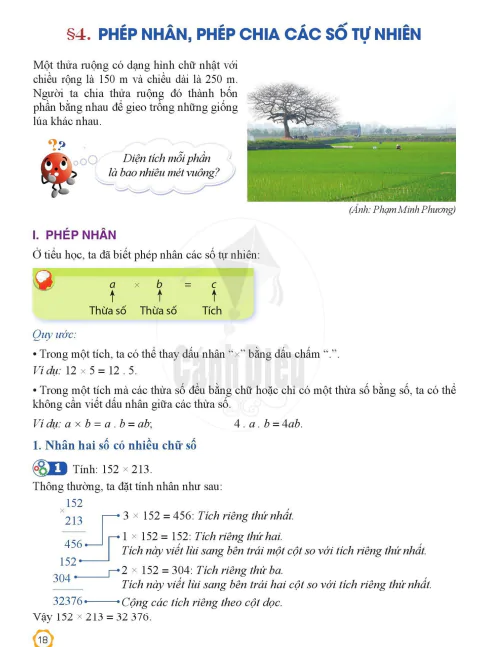 §4. PHÉP NHÂN, PHÉP CHIA CÁC SỐ TỰ NHIÊN