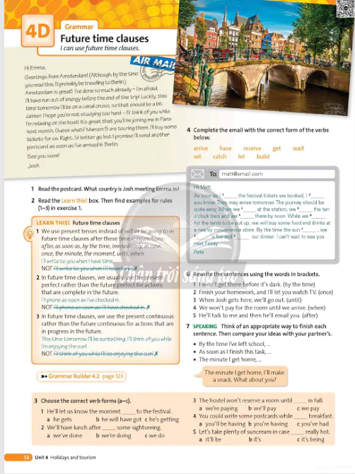 4D Grammar: Future time clauses
