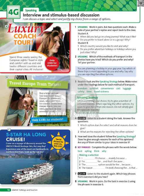 4G Speaking: Interview and stimulus-based discussion