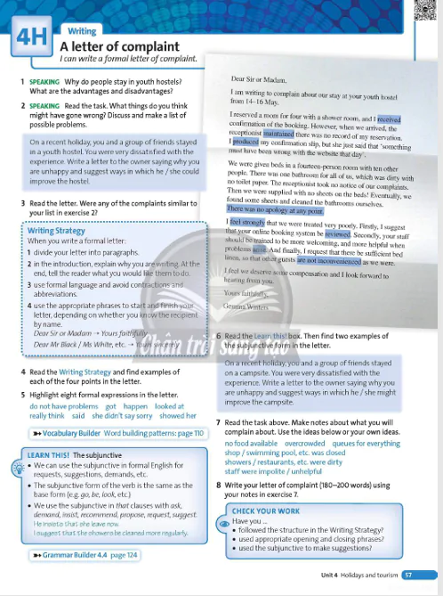 4H Writing: A letter of complaint