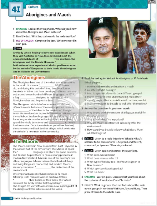 4I Culture: Aborigines and Maoris