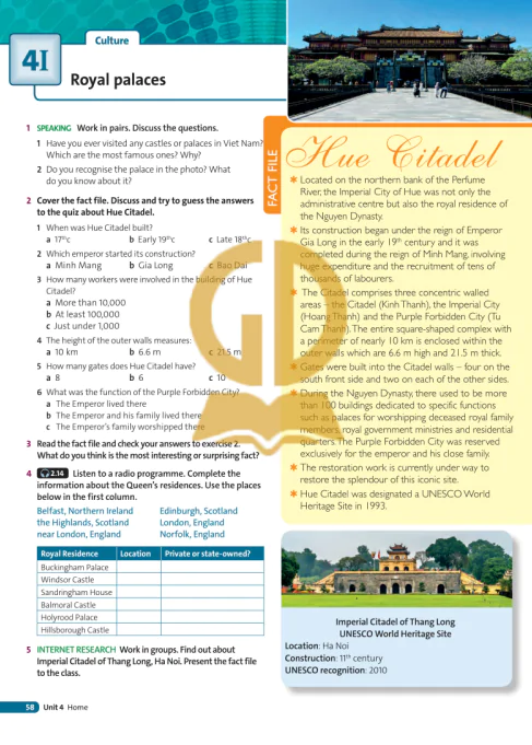 4I: Culture Royal palaces