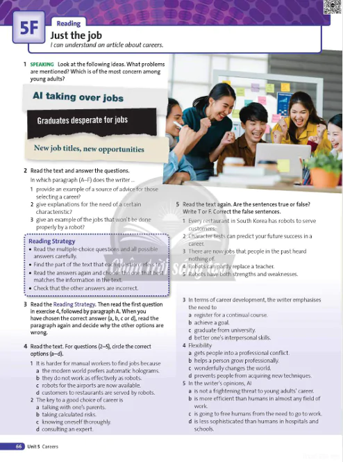 5F Reading: Just the job