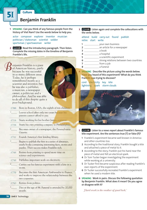 5I: Culture Benjamin Franklin