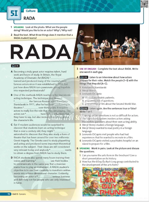 5I Culture: RADA