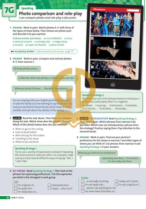 7G: Speaking Photo comparison and role-play