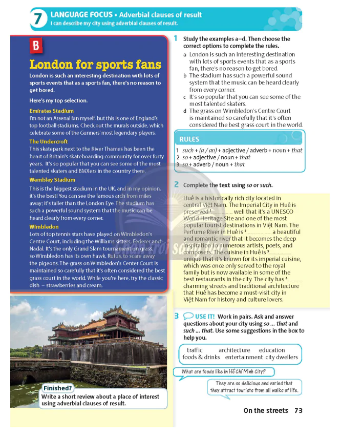 7:LANGUAGE FOCUS - Adverbial clauses of result