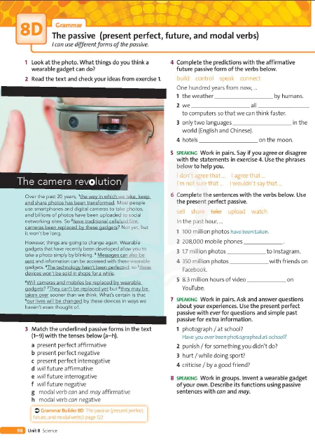8D. Grammar: The passive (present perfect, future and modal verbs)