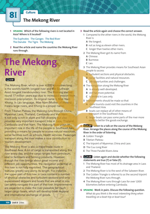 8I: Culture The Mekong River