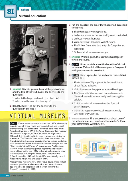 8I. Culture: Virtual education