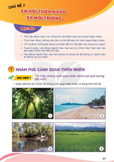 Bài 1: KHÁM PHÁ CẢNH QUAN THIÊN NHIÊN