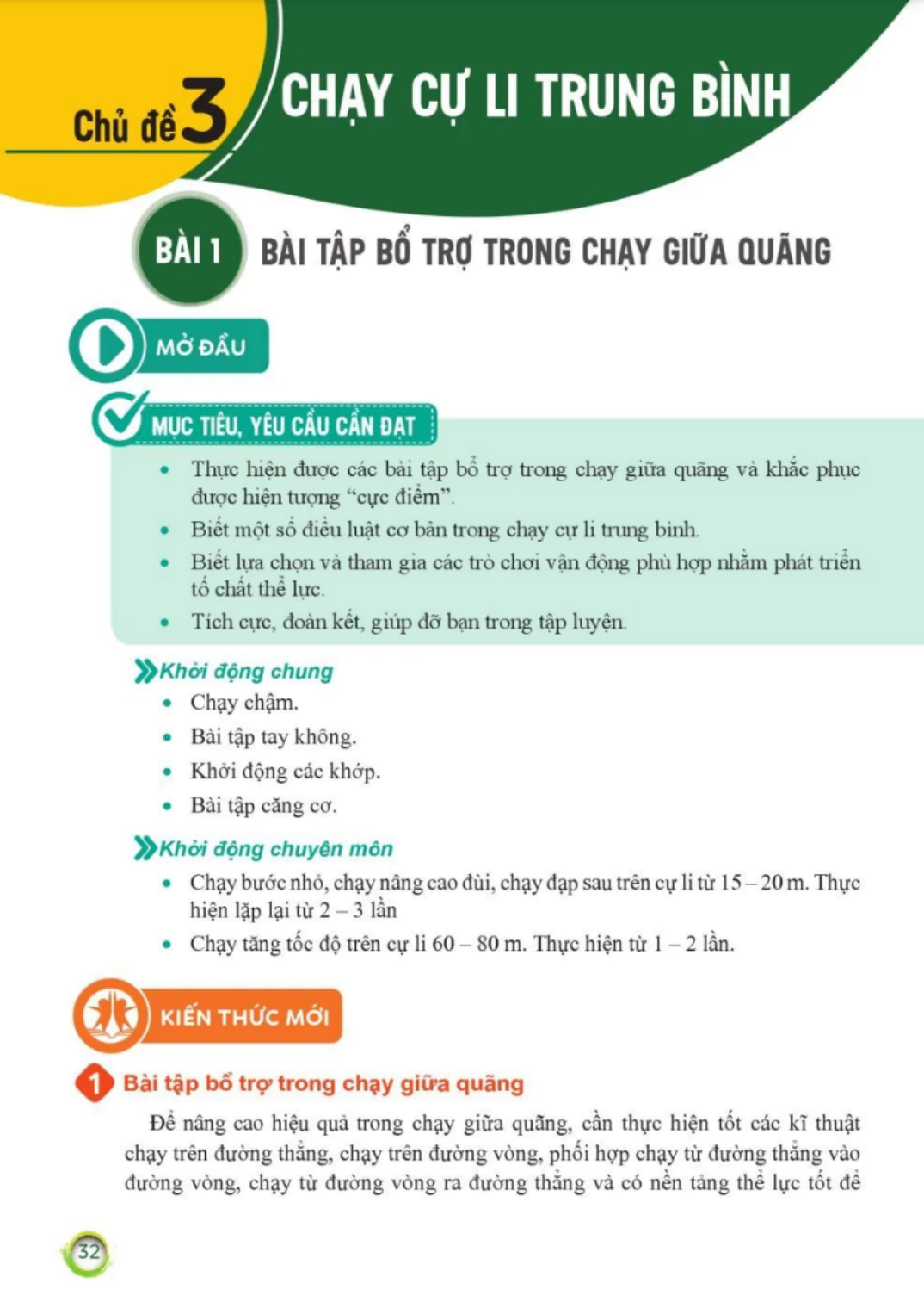 Bài 1. Bài tập bổ trợ trong chạy giữa quãng