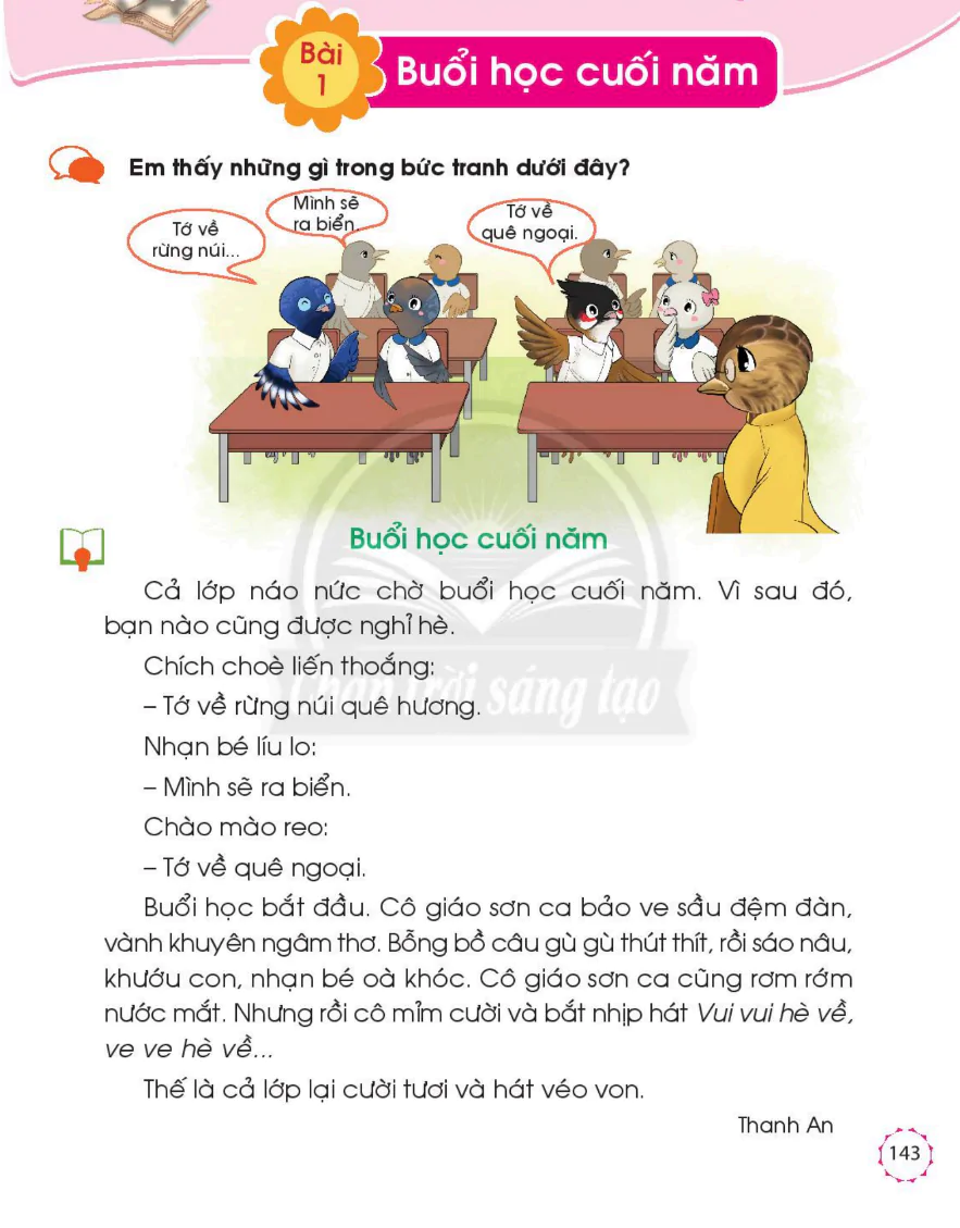 Bài 1: Buổi Học Cuối Năm