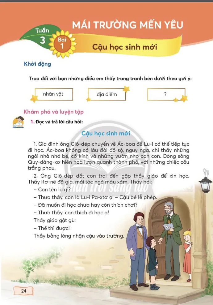 Bài 1: Cậu học sinh mới