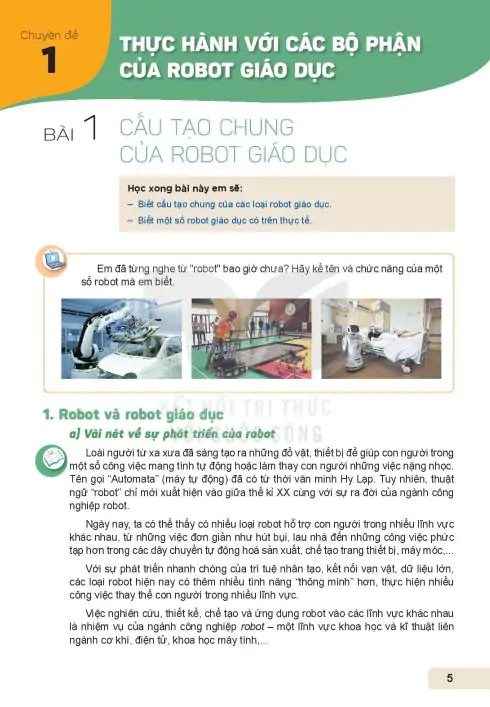 Bài 1: Cấu Tạo Chung Của Robot Giáo Dục