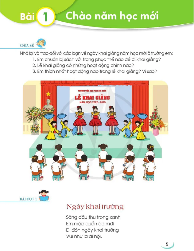 Bài 1: Chào năm học mới