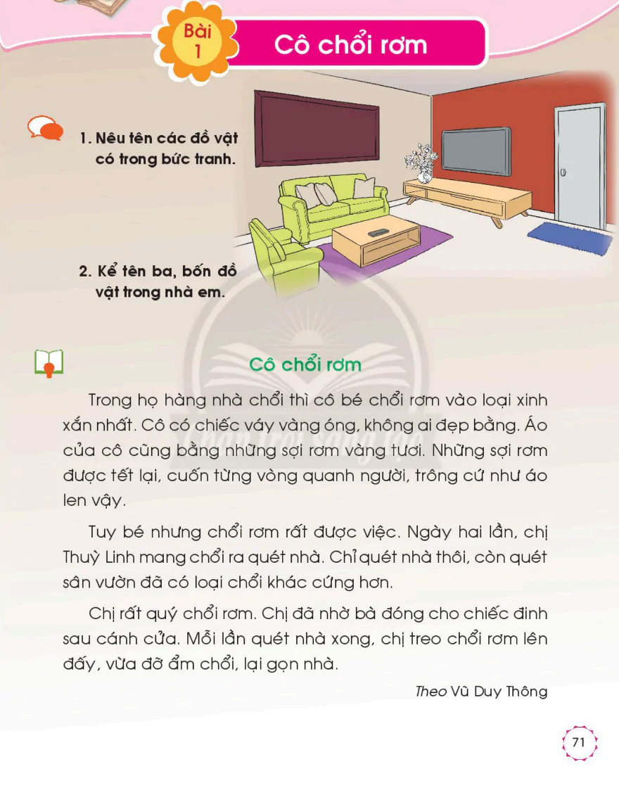 Bài 1: Cô Chổi Rơm