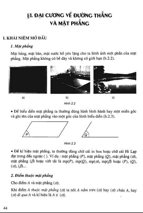  Bài 1: Đại cương về đường thẳng và mặt phẳng