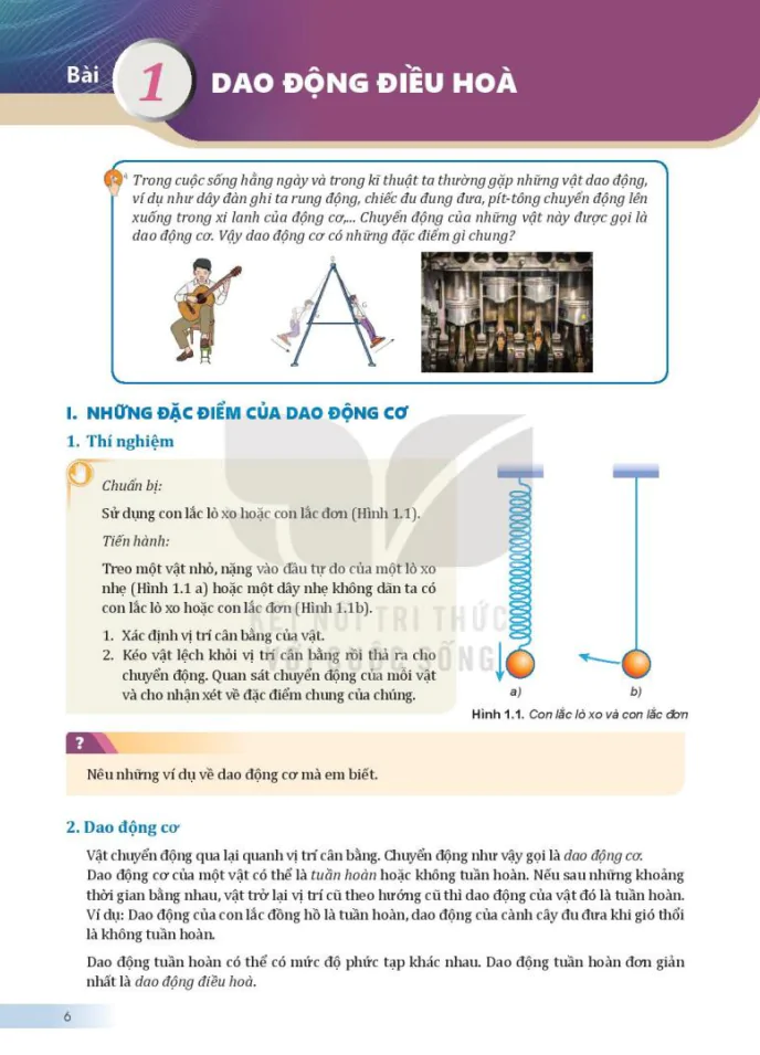 Bài 1: Dao động điều hòa