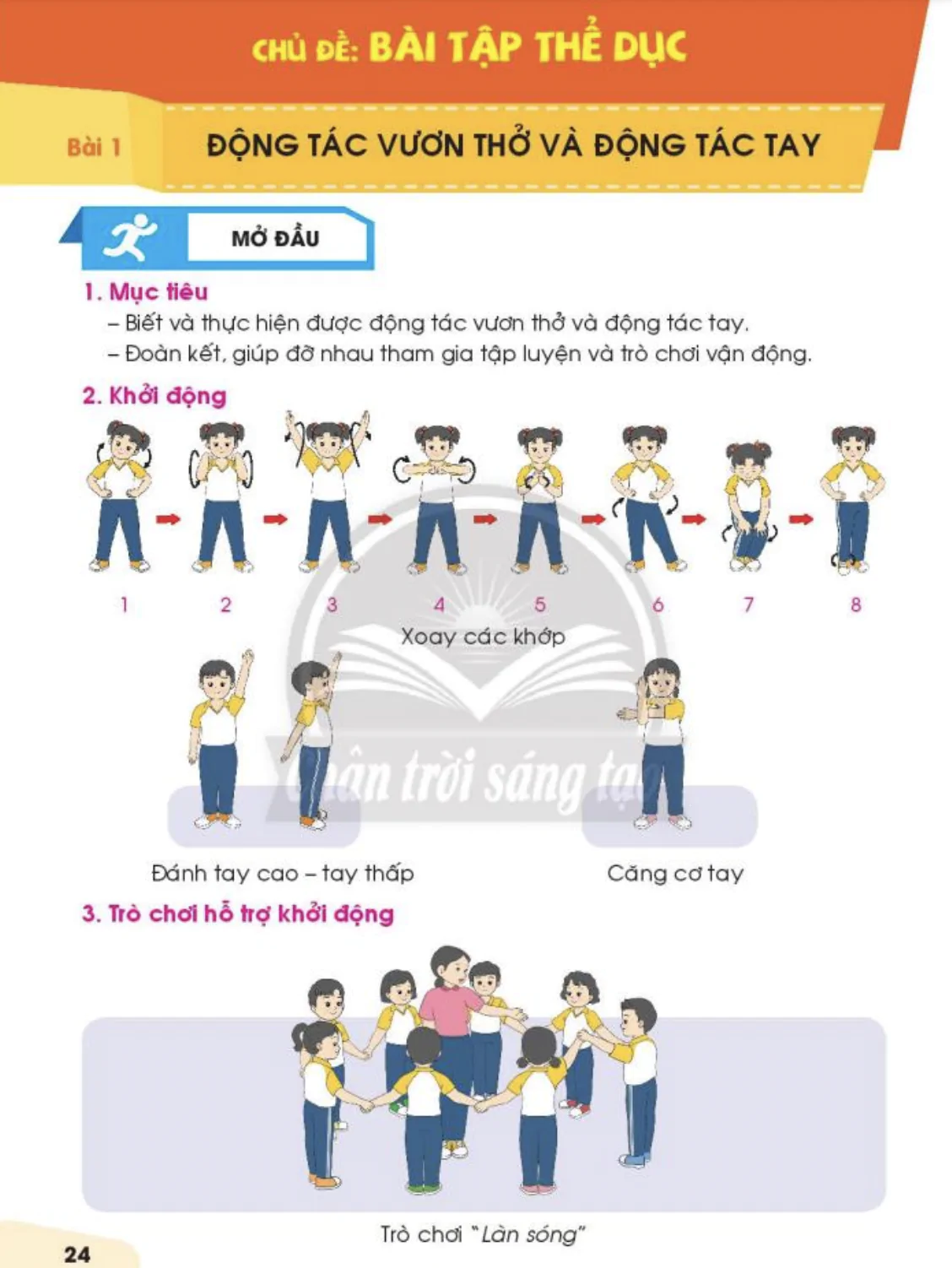 Bài 1: Động tác vươn thở và động tác tay