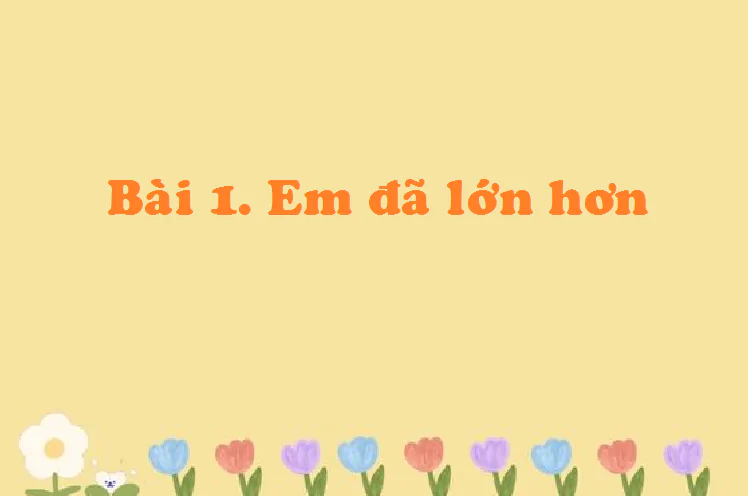 Bài 1: Em đã lớn hơn
