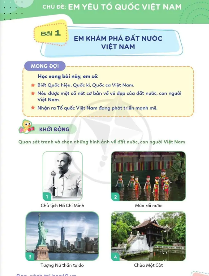 Bài 1: Em khám phá đất nước Việt Nam
