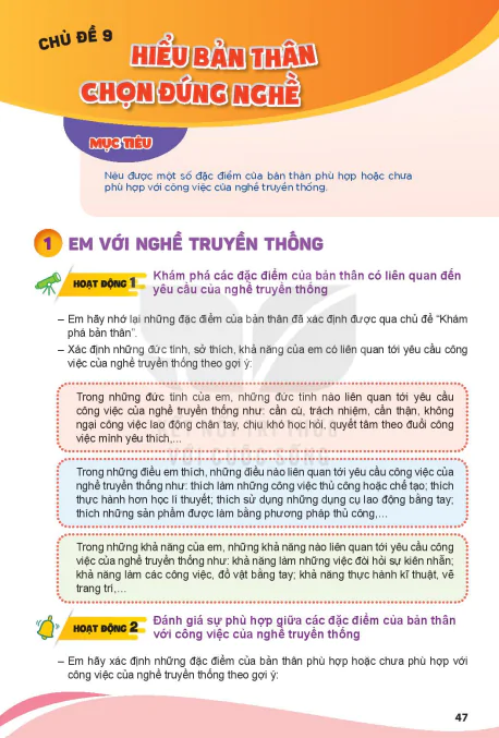 Bài 1: EM VỚI NGHỀ TRUYỀN THỐNG