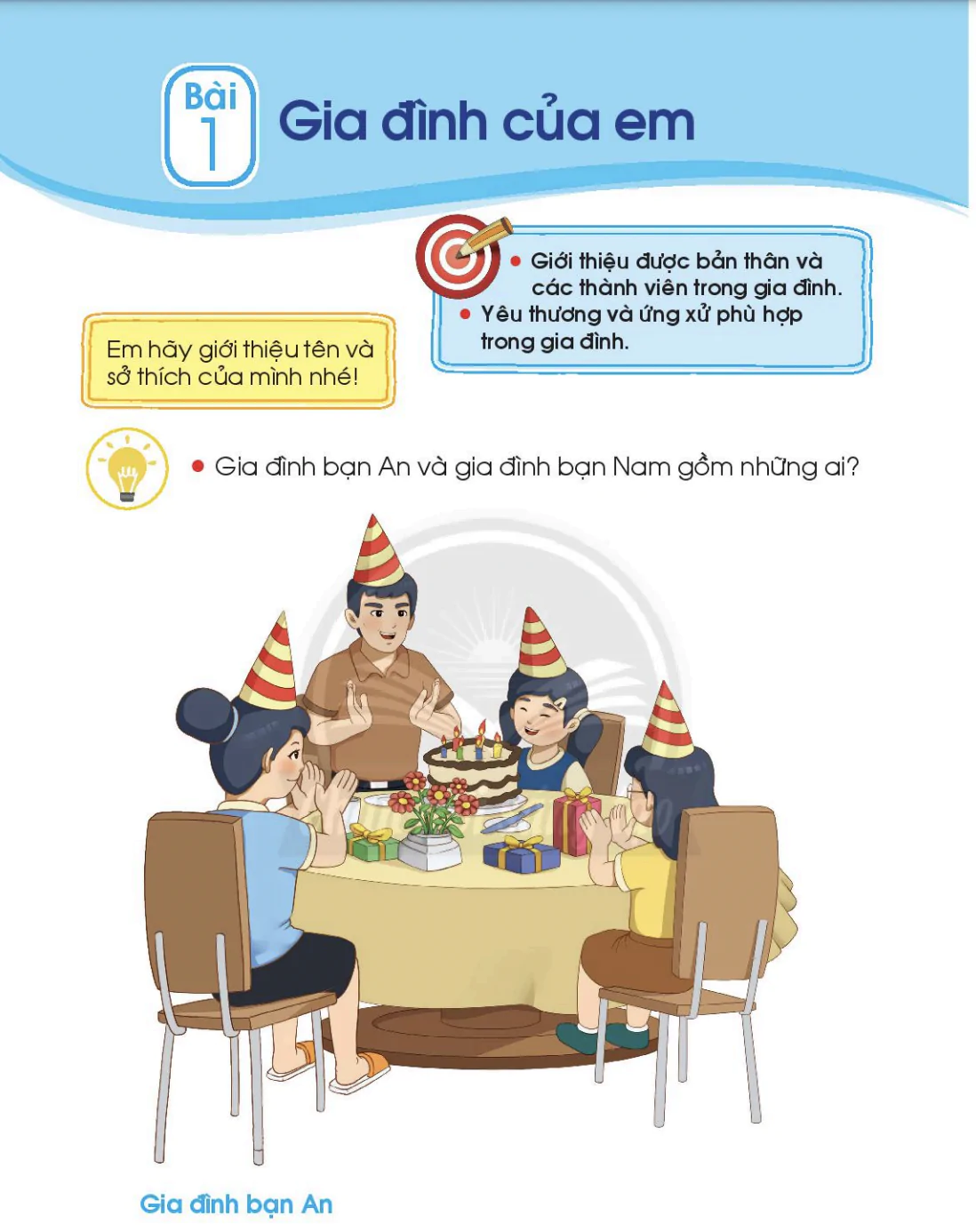 Bài 1: Gia đình của em