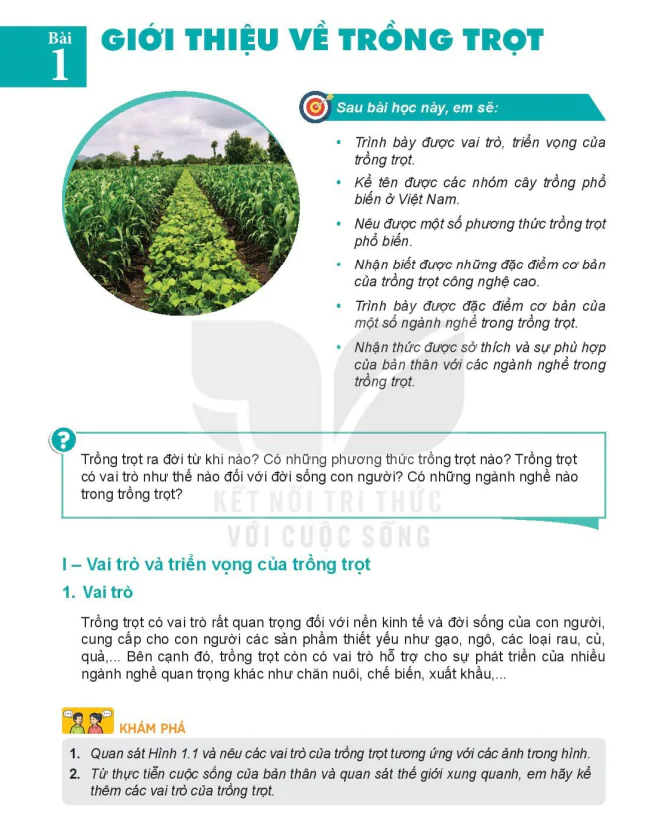 Bài 1. Giới thiệu về trồng trọt