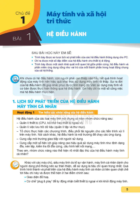 BÀI 1: HỆ ĐIỀU HÀNH