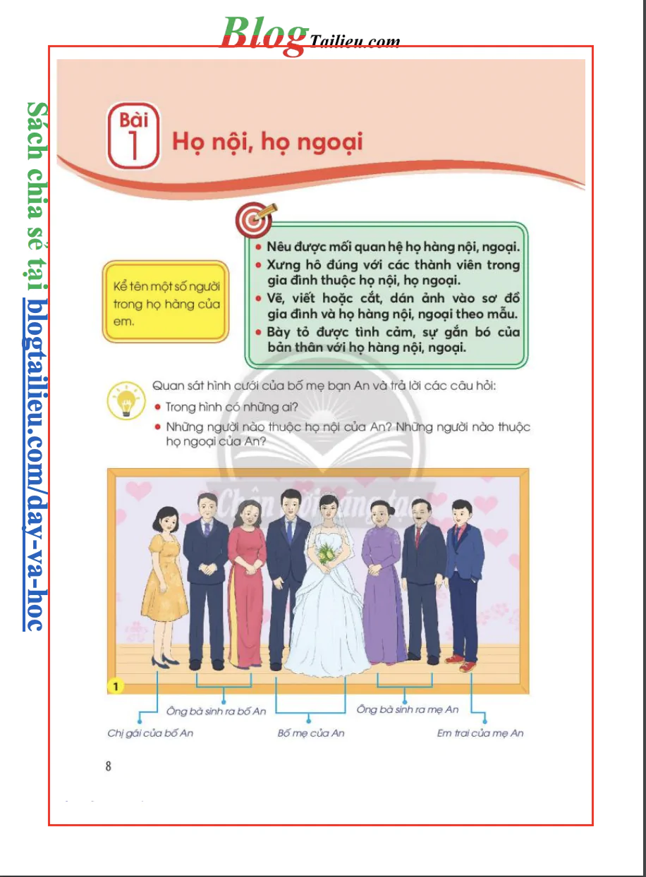 Bài 1: Họ nội, họ ngoại