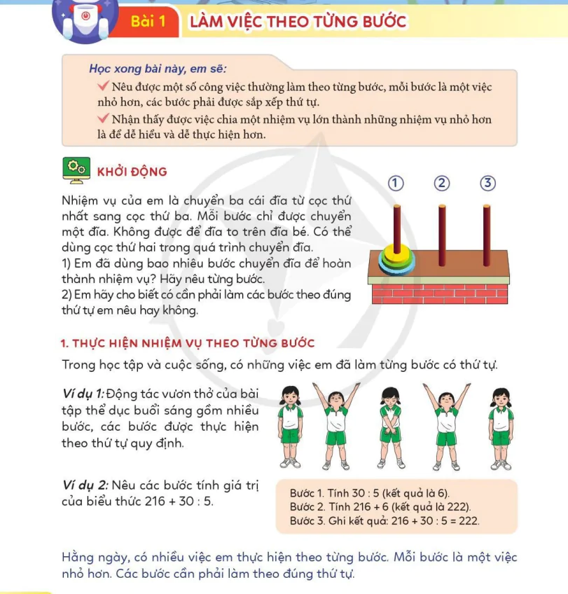 Bài 1: Làm Việc Theo Từng Bước