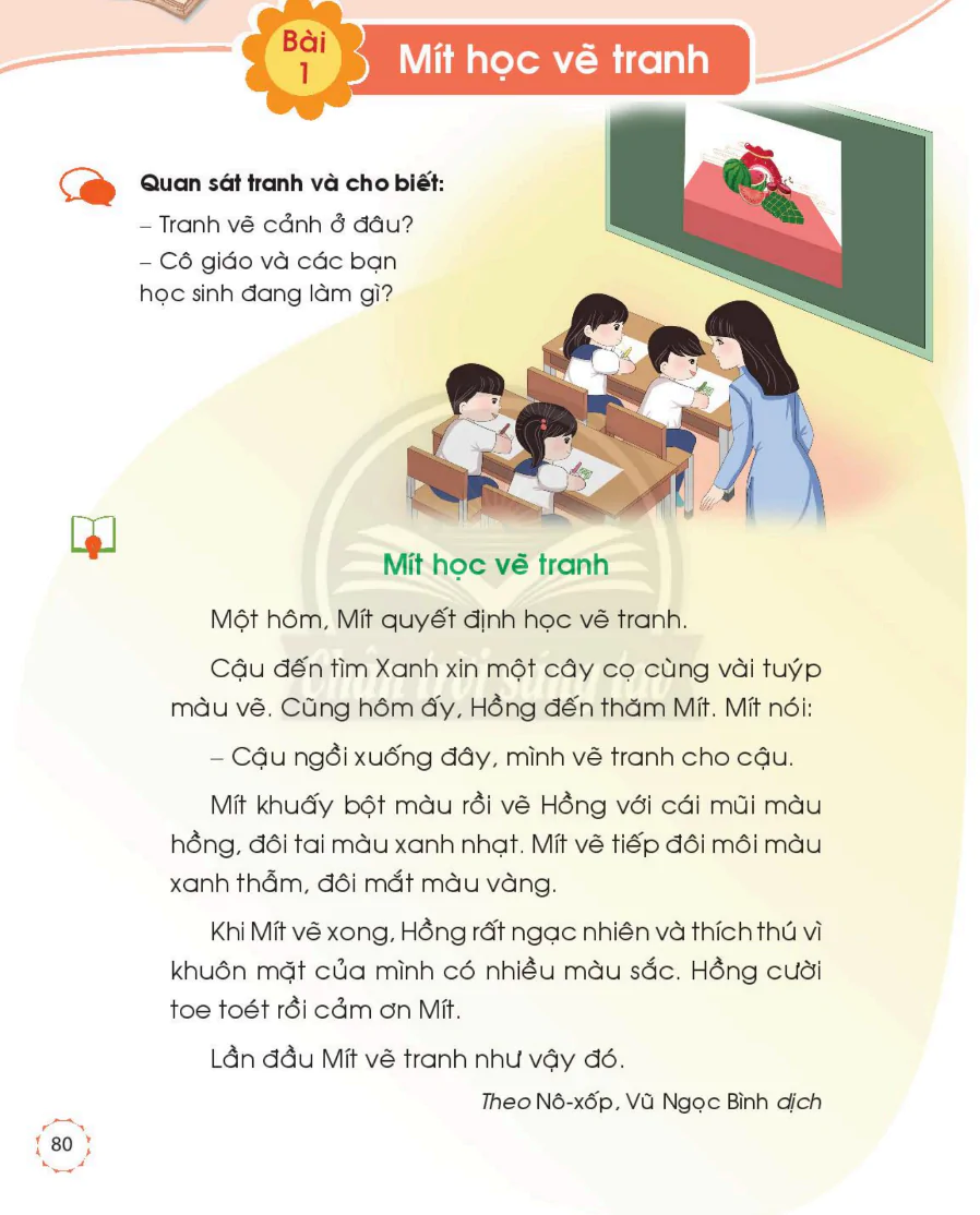 Bài 1: Mít Học Vẽ Tranh