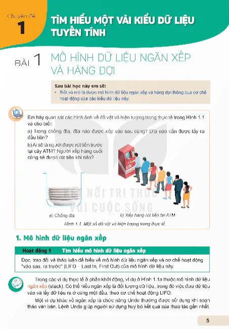 Bài 1: Mô Hình Dữ Liệu Ngăn Xếp Và Hàng Đợi 