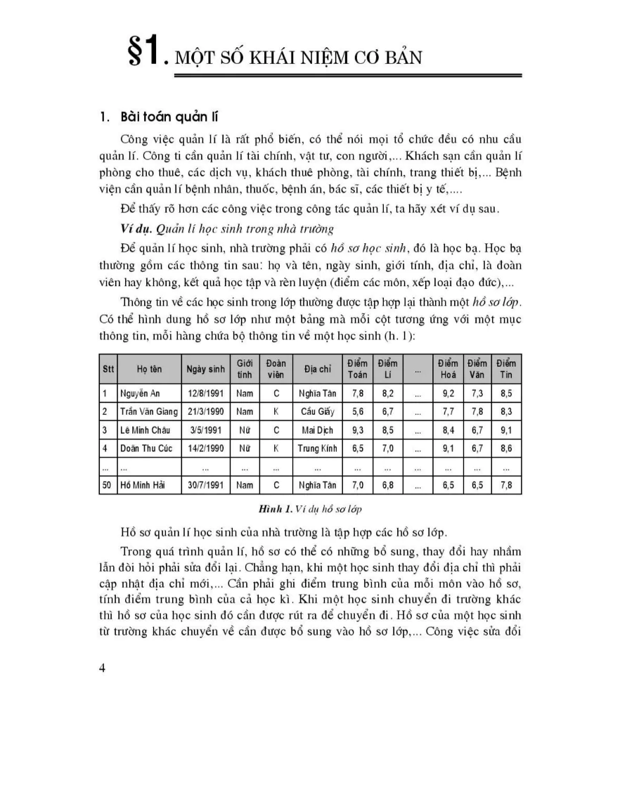 Bài 1: Một Số Khái Niệm Cơ Bản