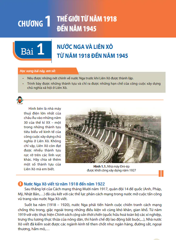 Bài 1: Nước Nga và Liên Xô từ năm 1918 đến năm 1945
