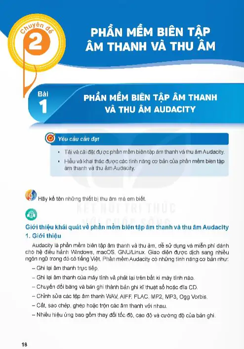 Bài 1: Phần Mềm Biên Tập Âm Thanh Và Thu Âm Audacity