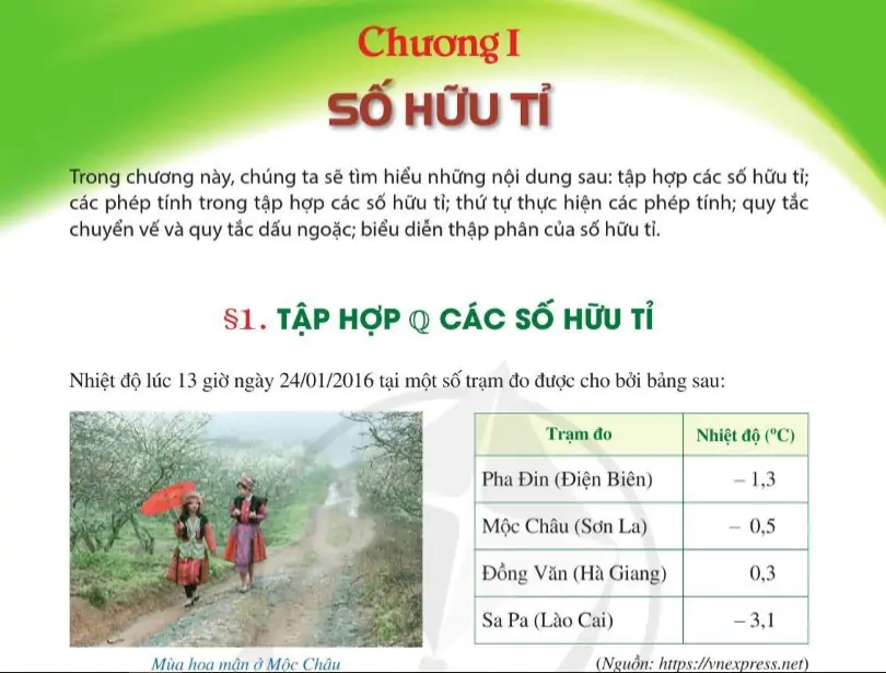 Bài 1: Tập hợp Q các số hữu tỉ