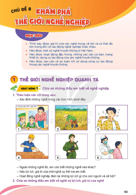 Bài 1: THẾ GIỚI NGHỀ NGHIỆP QUANH TA