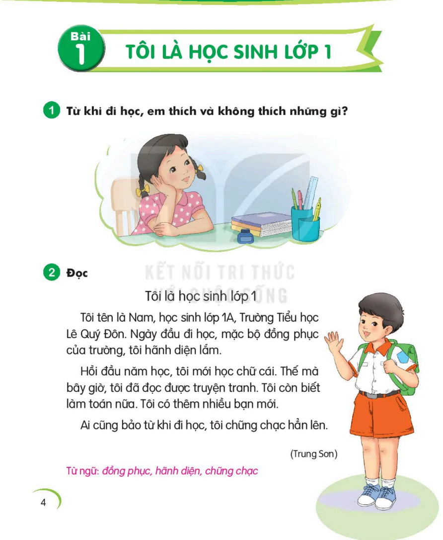 Bài 1: Tôi Là Học Sinh Lớp 1