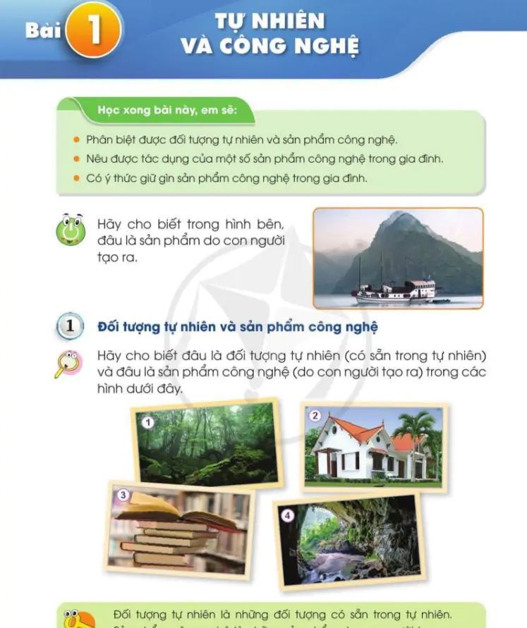 Bài 1: Tự nhiên và công nghệ