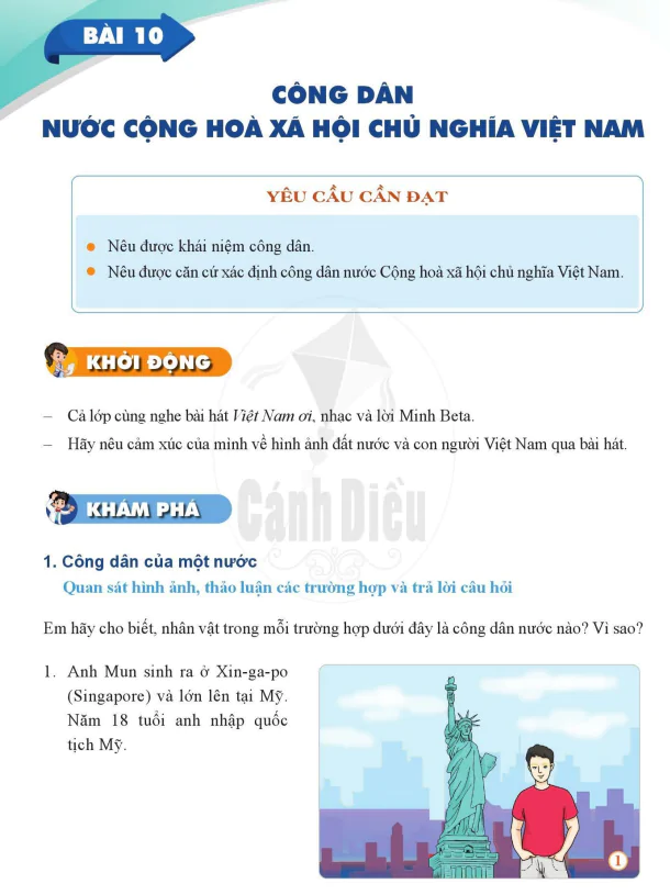 BÀI 10. CÔNG DÂN NƯỚC CỘNG HOÀ XÃ HỘI CHỦ NGHĨA VIỆT NAM