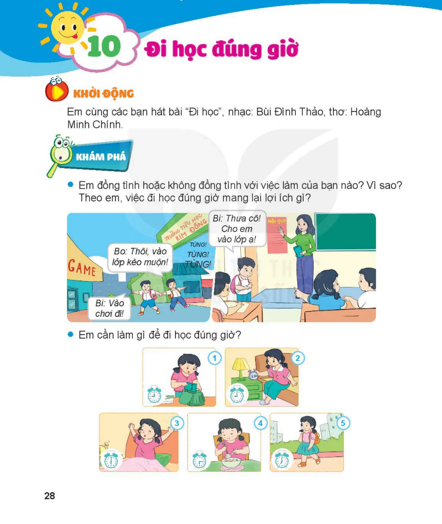 Bài 10: Đi Học Đúng Giờ