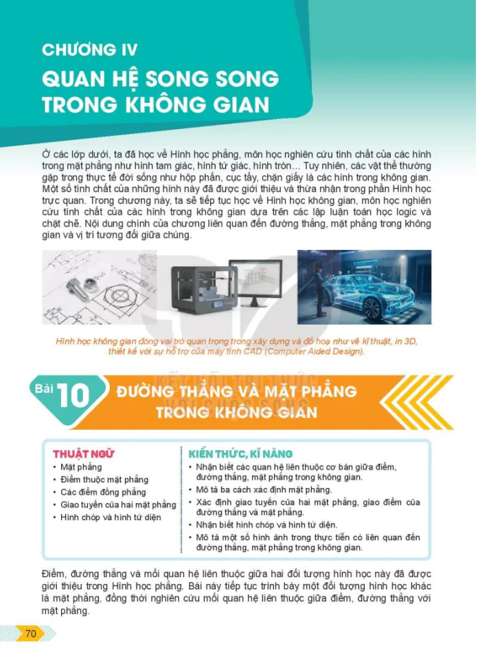 Bài 10: Đường thẳng và mặt phẳng trong không gian