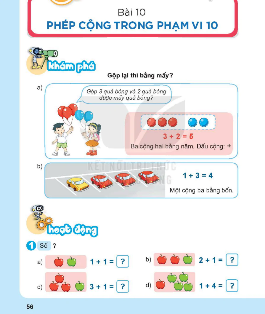 Bài 10: Phép Cộng Trong Phạm Vi 10