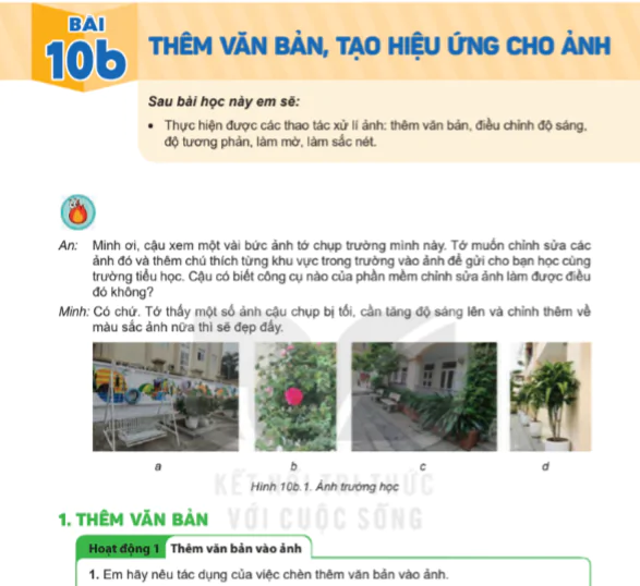 Bài 10b. Thêm văn bản, tạo hiệu ứng cho ảnh