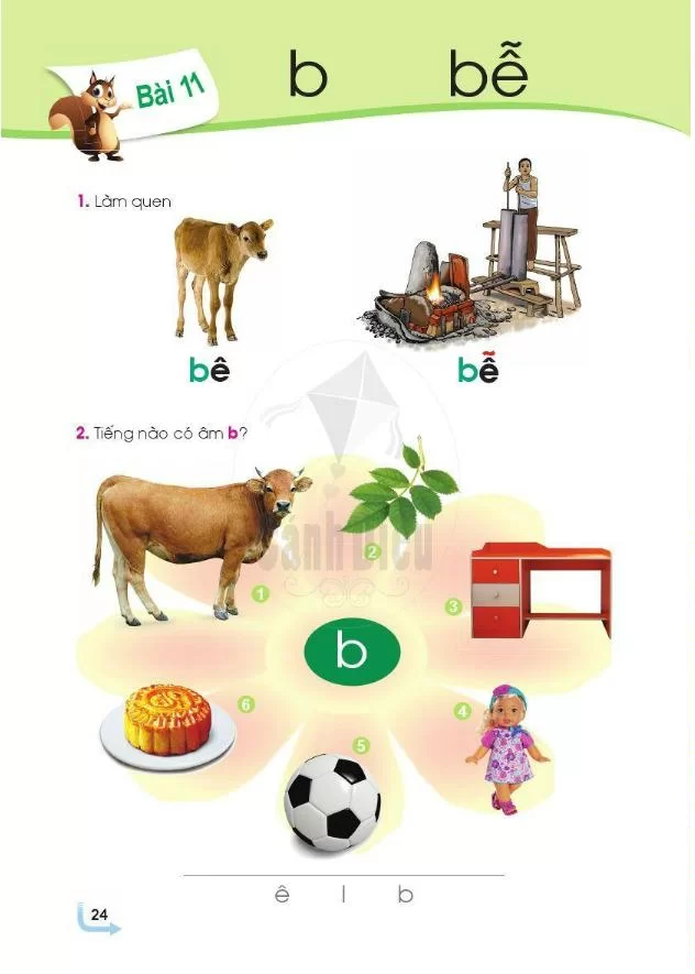 Bài 11: b  bễ