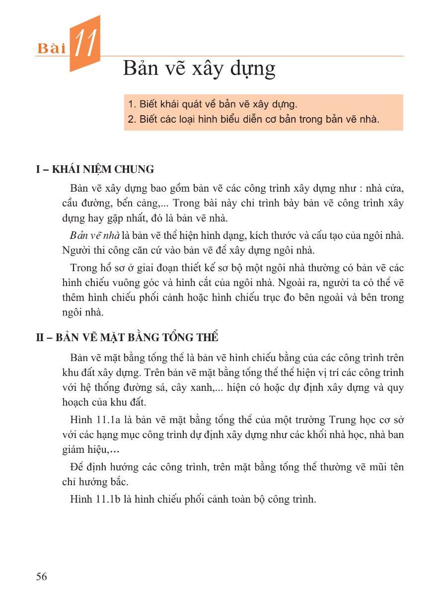 Bài 11: Bản Vẽ Xây Dựng
