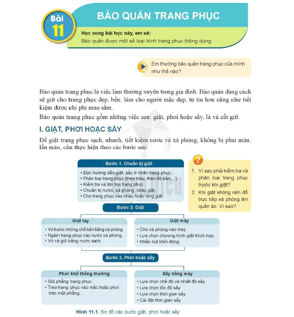 Bài 11. Bảo quản trang phục