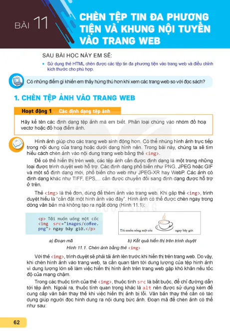 BÀI 11: CHÈN TỆP TIN ĐA PHƯƠNG TIỆN VÀ KHUNG NỘI TUYẾN VÀO TRANG WEB